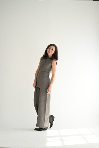 Double Knit Trouser in Cinder
