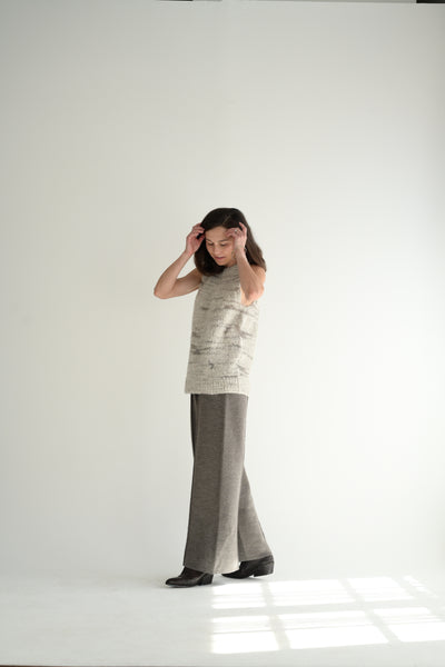 Handknit Threadbare Shell in Carrara