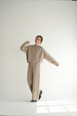 Double Knit Boatneck in Oak