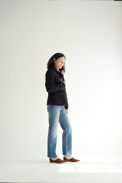 The Mule in Brown Suede