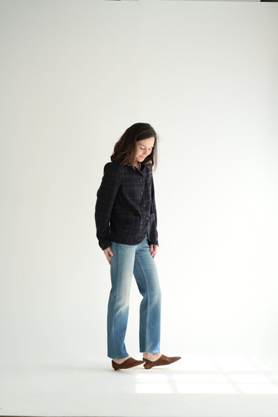 The Mule in Brown Suede