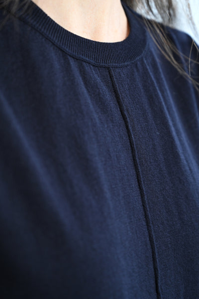 Short Sleeve Sweater in Navy