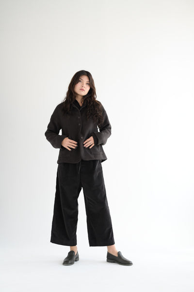 Velvet Wide & Short Trousers in Brown