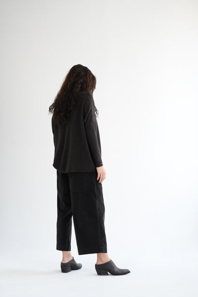 Velvet Wide & Short Trousers in Brown