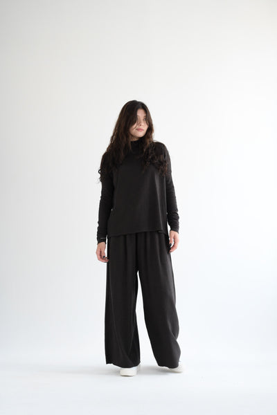 Wide Essential Trousers JP in Brown