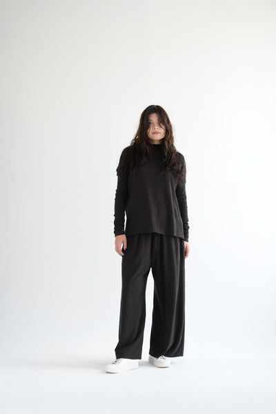 Wide Essential Trousers JP in Brown