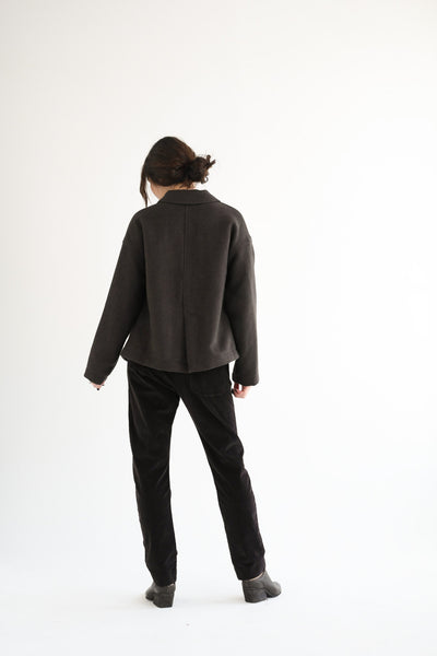 Slim Velvet Trousers in Brown