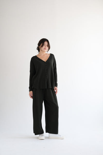 JP Snap Cardigan in Forrest