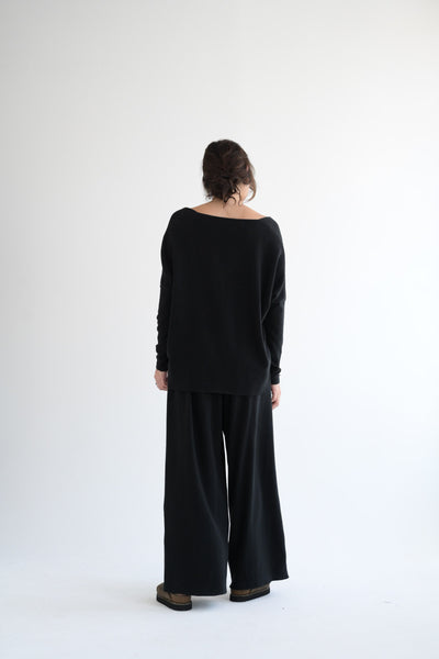 JP Snap Cardigan in Black