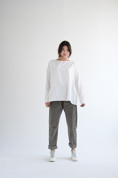 Slim Velvet Trousers in Taupe