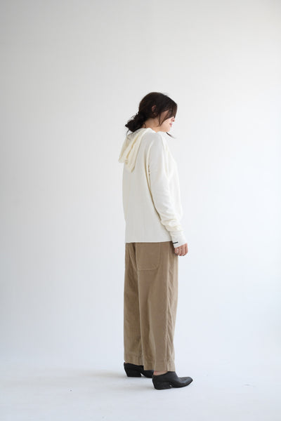 Velvet Wide & Long Trousers in Honey