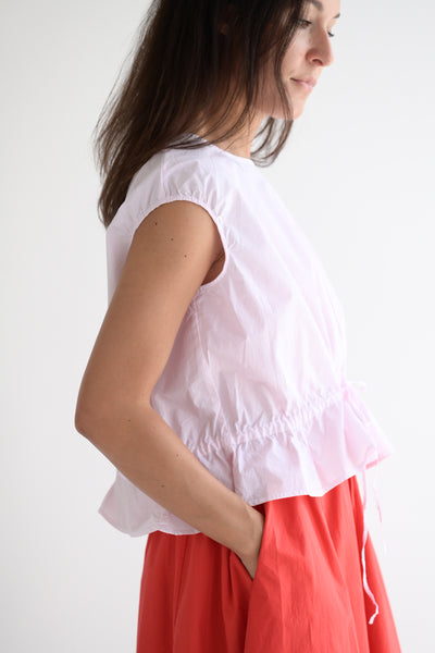 Basque Top in Think Pink
