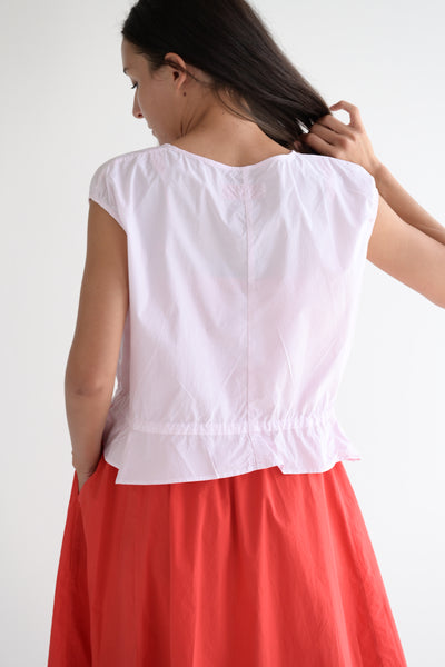 Basque Top in Think Pink