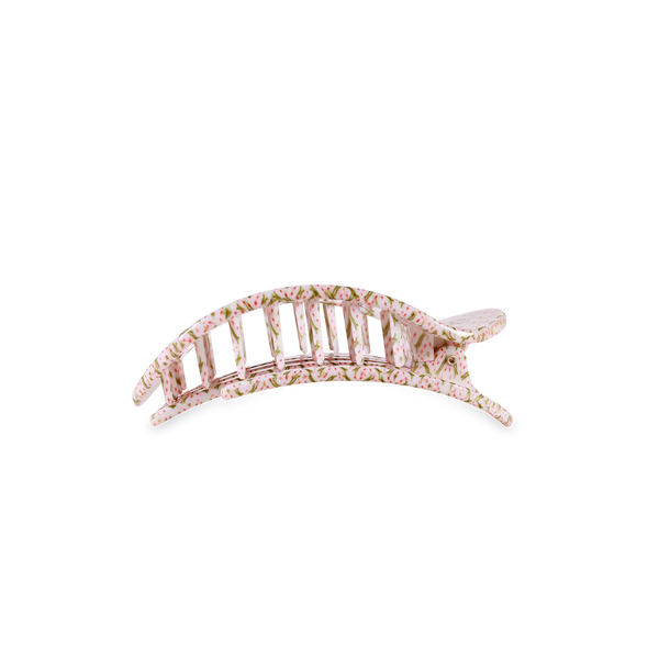 Flat Round Small Clip in Pine & Pearl