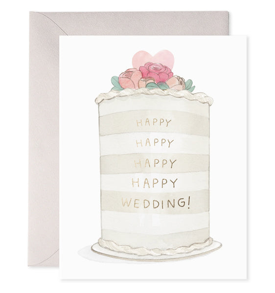 Frosting Wedding Cake Greeting Card