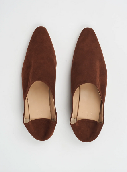 The Mule in Chocolate Suede