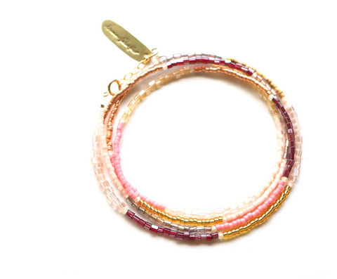 June Wrap Bracelet in Ruby