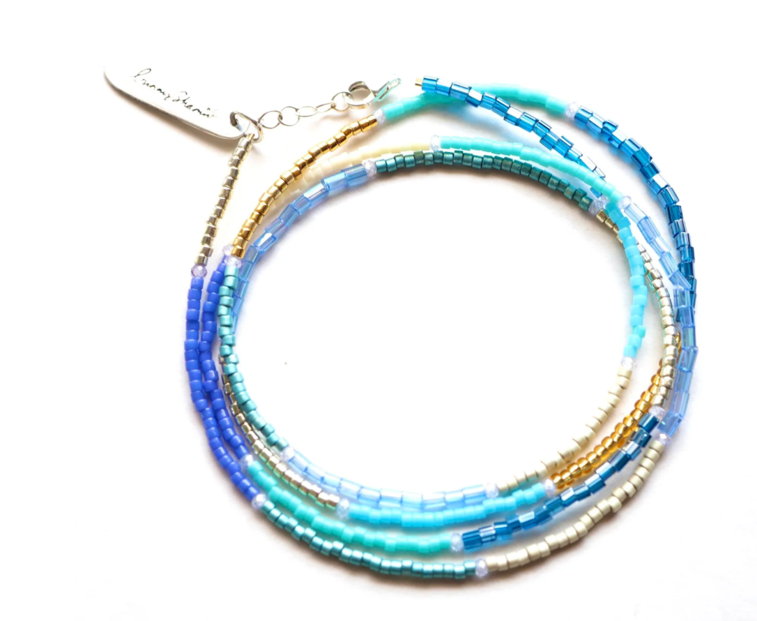 June Wrap Bracelet in Sea