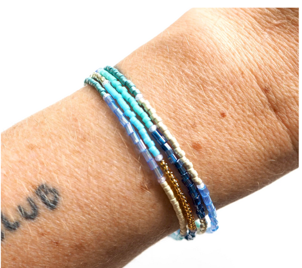 June Wrap Bracelet in Sea