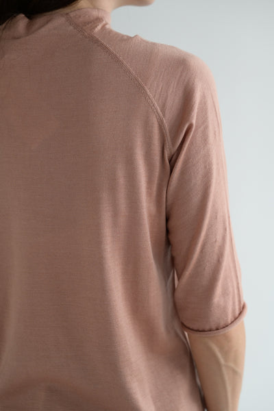 Agostina Short Sleeve Sweater in Rose