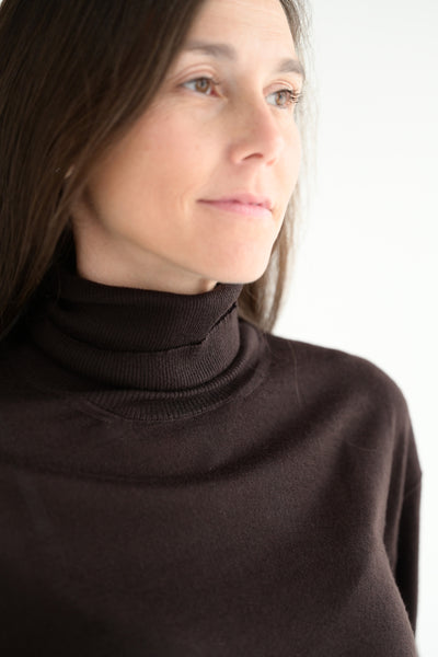 La Base Turtleneck in Brown