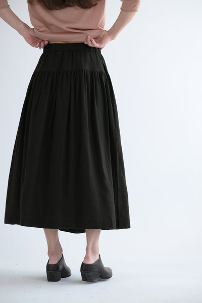 Dark Brown Wool Up Up Skirt