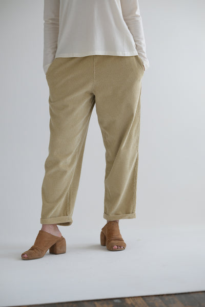 Panta Paride Wide Cord in Cemento