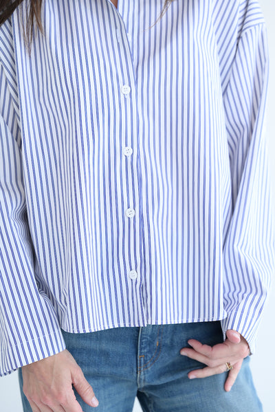 Short Overshirt in Stripe