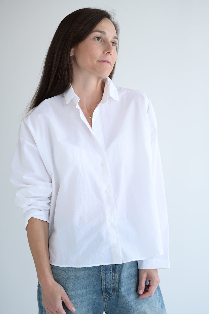 Short Overshirt in White