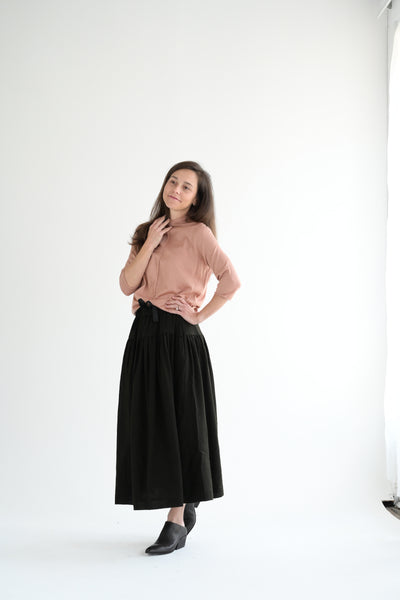 Dark Brown Wool Up Up Skirt