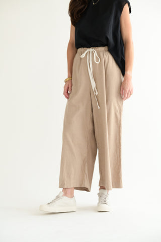 Wide Leg Pants in Beige