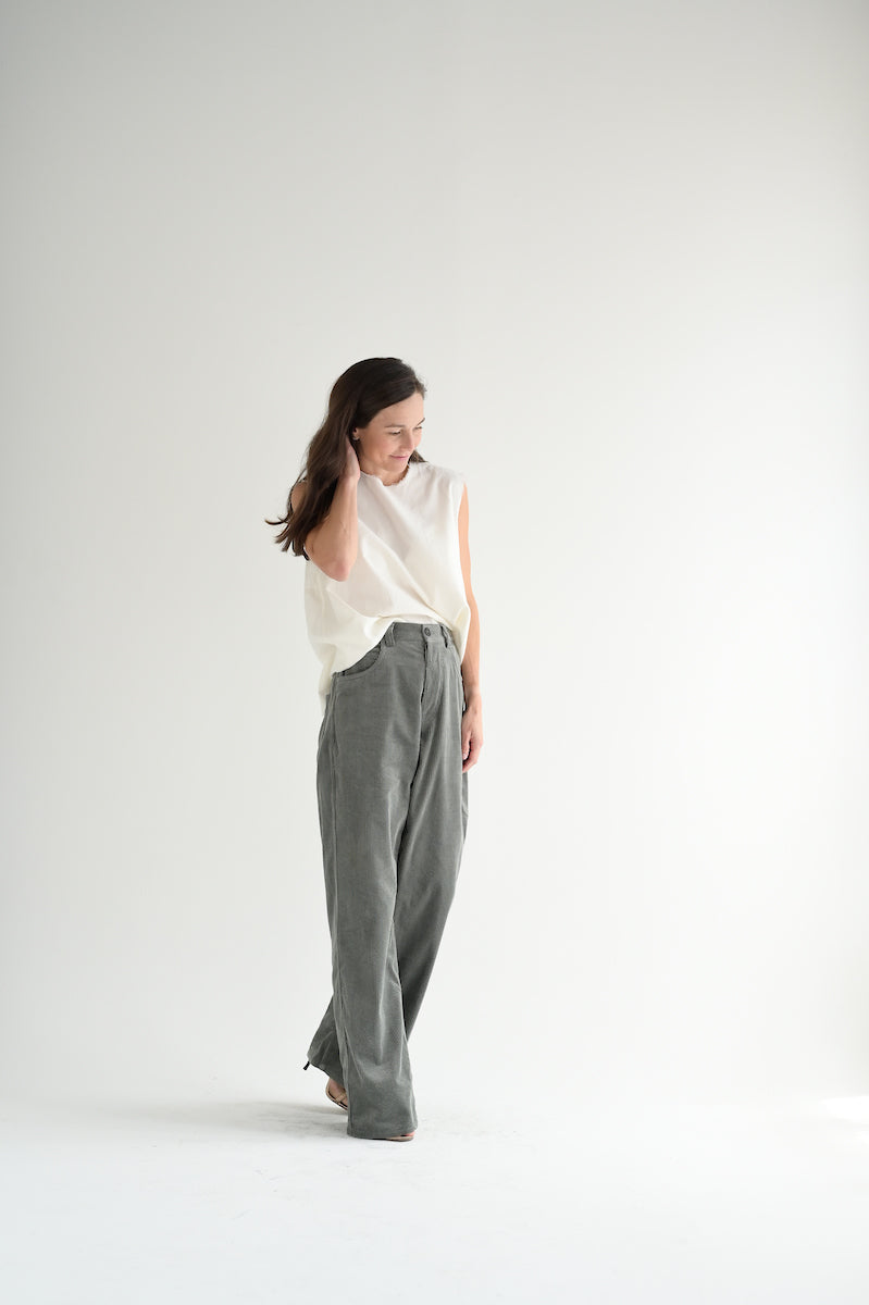 Pavia Pant Corduroy in Sage