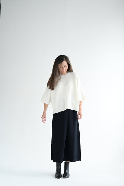 Cruel Touch Short Sleeve Sweater in Milk