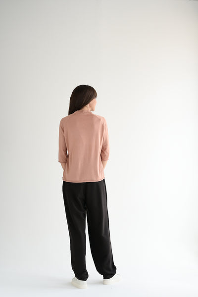 Agostina Short Sleeve Sweater in Rose