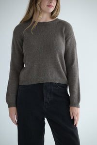 #240 Cashmere Crewneck in Cafe Grey