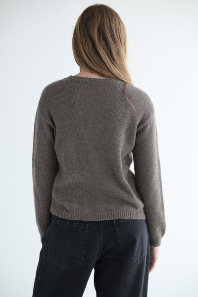 #240 Cashmere Crewneck in Cafe Grey