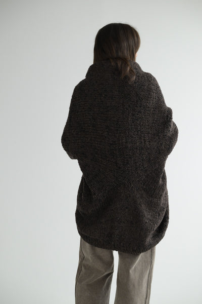 Handknit Paint Knit Cocoon Cardigan