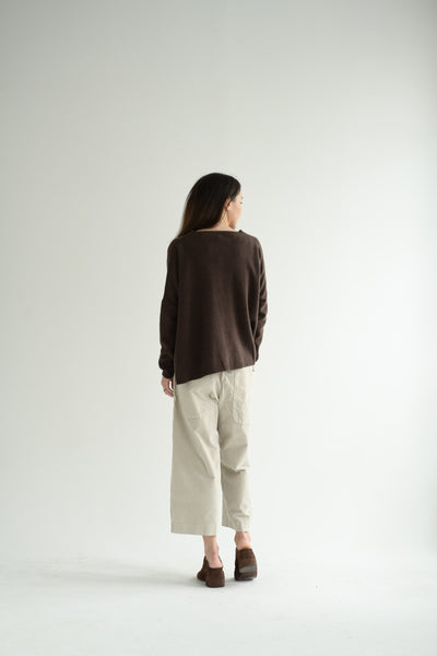 Cashmere Button Cardigan in Chestnut