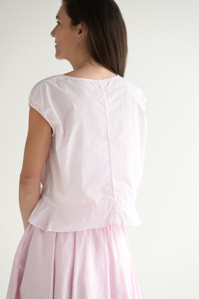 Basque Top in Think Pink