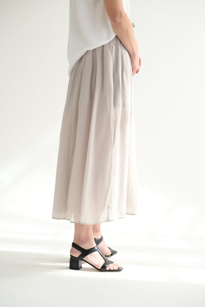 #143 Silk Georgette Skirt in Stone