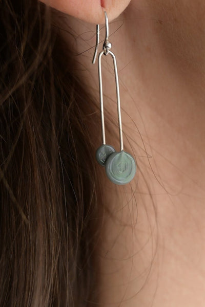 Piet Short Earrings in Grey