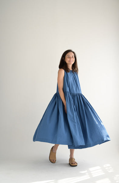 Dress Pomme Ruchee in Med Blue