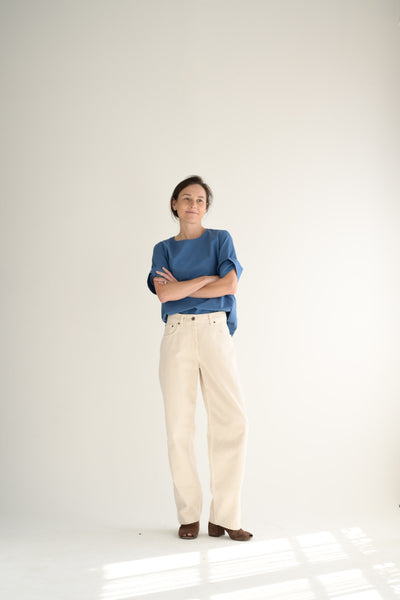Denim Paulo Pant in Ivory
