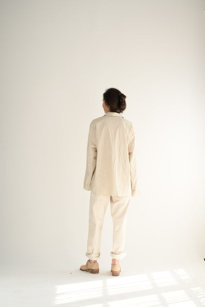 Blue Wind Stripe Waga Shirt