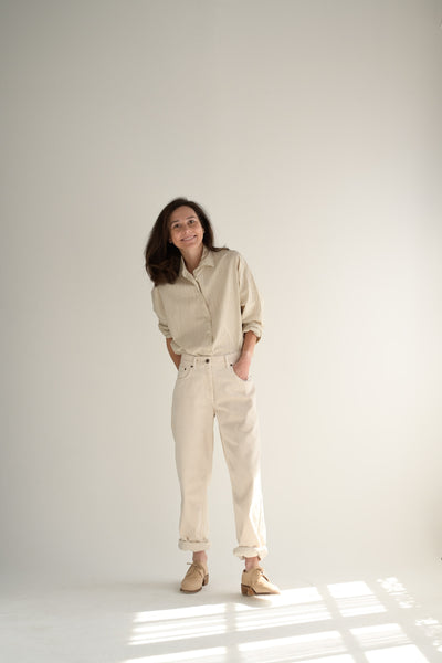 Blue Wind Stripe Waga Shirt