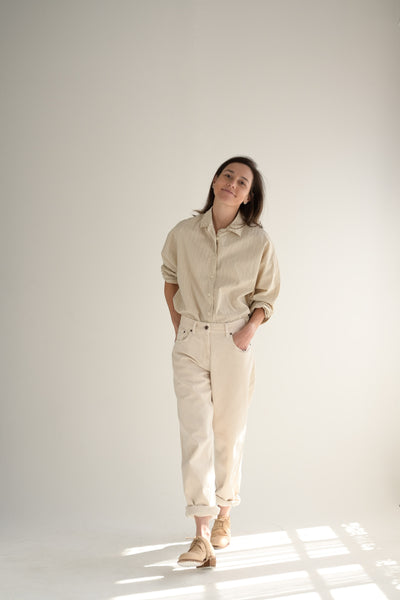 Blue Wind Stripe Waga Shirt