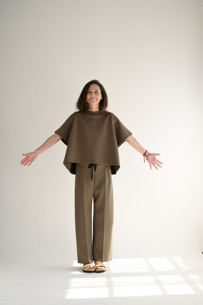 Galaxy Semi Wide Trousers in Bronze