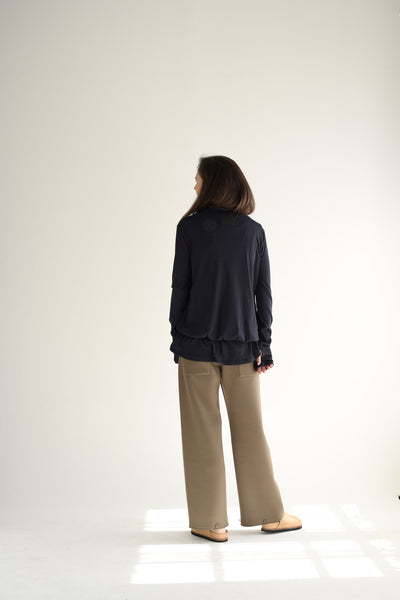 Galaxy Semi Wide Trousers in Bronze