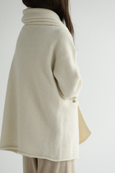 Manta Coat in Raw White