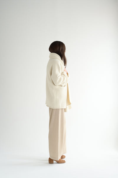 Manta Coat in Raw White